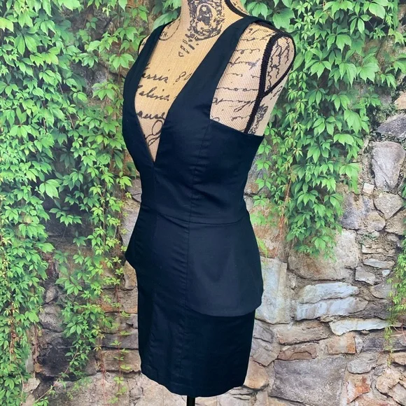 REVOLVE BRAND MASON Peplum Black Bodycon Dress, 4 - Picture 5 of 10